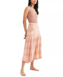 Free People Plaid Fever Skirt S 4 Women's Casual Endless Summer Flared NWD 38531 - Picture 1 of 11