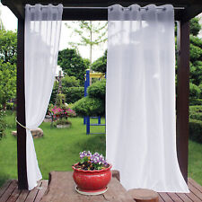 Patio Curtain Soft Lightweight White Sheer Pergola Drapes Polyester