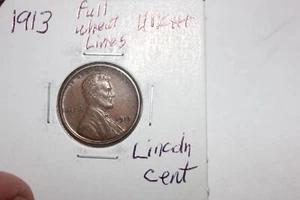 1913     FULL WHEAT LINES    UNC+++    LINCOLN CENT - Picture 1 of 2