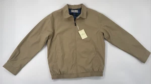 Chaqueta de golf Fairway & Greene para hombre tostada mediana forrada a cuadros bombardero cremallera preppy NUEVA - Imagen 1 de 11