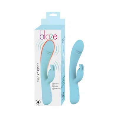 Vibrador recargable de silicona para conejo Blaze Heat Up Bunny Foto 1 de 4