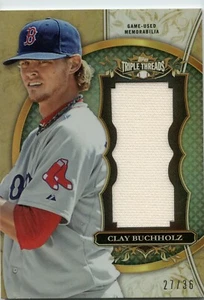 2013 Topps Triple Threads Unity Relics #CB3 Clay Buchholz 27/36 - Picture 1 of 2