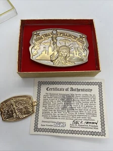 limited edition #015923 1886 USA FRANKREICH 1986 New York Gedenk Gürtelschnalle - Bild 1 von 4