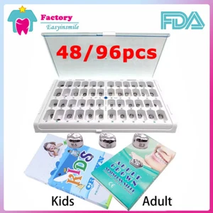 Kit de coronas para adultos de acero inoxidable con dientes molares primarios para niños corona dental 48 piezas/96 piezas - Imagen 1 de 65