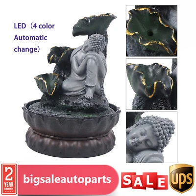 Fuente de Agua de Mesa Meditación Zen Cascada Interior Función con Luz LED Foto 1 de 4