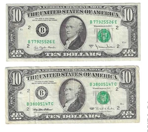 Series 1977A 1995 New York $10 YOUR CHOICE LOT M25 - Picture 1 of 2