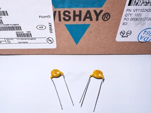20X VY1102K35Y5UQ63V0 Vishay 1000pF Y5U 10% 760V 1.5kVDC Ceramic Capacitor 102K - Picture 1 of 4