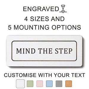 Mind The Step Sign / Caution Watch Your Step Wooden Sign / Mind the Stairs Sign - Picture 1 of 16