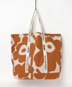 Marimekko Kioski Unikko Carrier Tote Shoulder Bag Purse 100% Cotton NEW - Picture 1 of 9