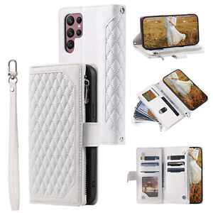 For Samsung Galaxy A15 A53 A54 A35 A14 A23 Crossbody Zipper Wallet Phone Case