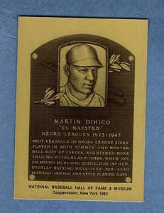 MARTIN DiHIGO, Negro League | Official Hall of Fame METALLIC plaque-card 1/1,000