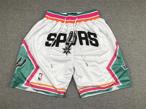 San Antonio Spurs Summer City EditionOld School Basketball Team Shorts M-XL Cover