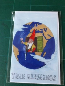 BIGLIETTO DI AUGURI NATALIZIO/PAGANO. "Yule Blessings"" ARTISTA: ANTONY SWAIN - Foto 1 di 2