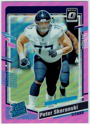 2023 Donruss Optic Pink #296 Peter Skoronski Rated Rookie - Image 1 of 2