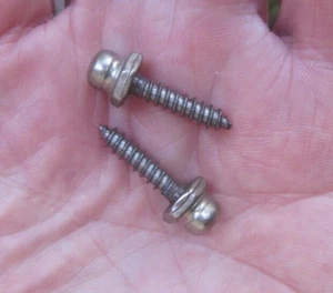 2 Carr Fasteners polygon base stud wood screw type 1930's 1940's automotive - Picture 1 of 3