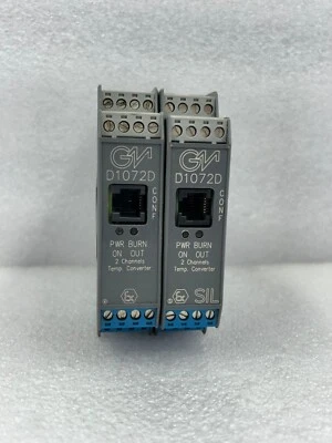 LOT OF 2 GM INTERNATIONAL D1072D 2 CHANNELS TEMPERATURE CONVERTER FAST SHIP - Image 1 of 4