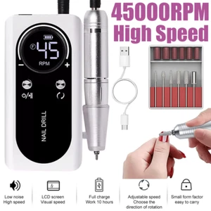 Pro 45000RPM Electric Nail Drill Machine Manicure Pedicure Set Polishing File - Picture 1 of 15