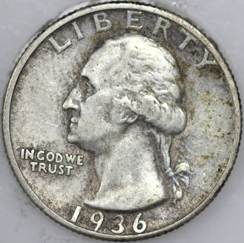 1936-P Washington Quarter 90% Silver As Shown [SN03] Cover
