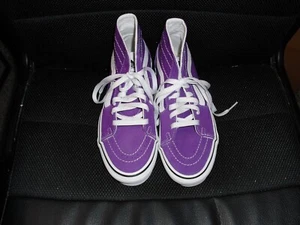 NEW Women's VANS Purple Sneakers Size 6.5 & Men's 5 High Top - Picture 1 of 5
