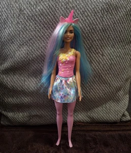 Barbie Dreamtopia Unicorn Doll, Blue & Pink Hair, 2021 Mattel - Picture 1 of 7