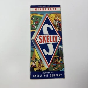 Mappa stradale vintage 1962 Skelly Oil Company stazione di servizio Minnesota Highway - Foto 1 di 15