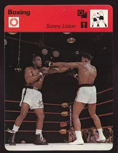 SONNY LISTON vs Muhammad Ali Photo Boxing 1978 UK SPORTSCASTER CARD #34-24A - Bild 1 von 2
