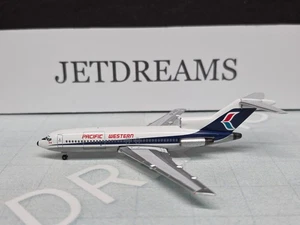 1/400 PACIFIC WESTERN BOEING 727-100 COMBI 1980'S COLORS CF-PXD AEROCLASSICS - Picture 1 of 7