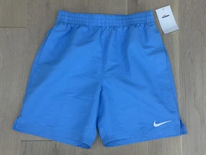 Nike Swim Shorts Mens Small Blue Mesh Lined Drawstring Athletic New Tag - Picture 1 of 10