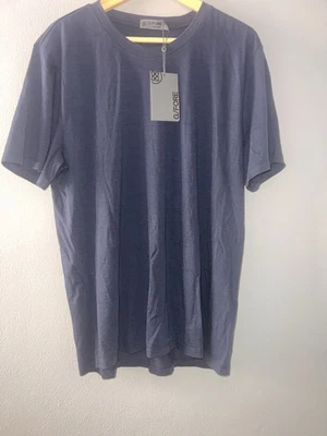 G/FORE Men L Twlt Blue Wool Blend CrewNeck Short Sleeve Golf Tshirt 638 - Изображение 1 из 4