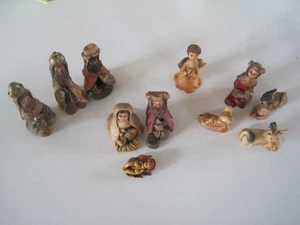 Phylo Dough Mini Nativity Vintage 2" To 3" Handmade Set 11 - Picture 1 of 15