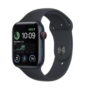 Apple Watch SE (2nd Gen GPS + Cellular, 44mm) -Midnight Aluminum Case & Band M/L - Zdjęcie 1 z 11