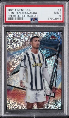 2020 TOPPS FINEST CHAMPIONS LEAGUE #1 CRISTIANO RONALDO 136/175 PSA 9 - Image 1 of 2