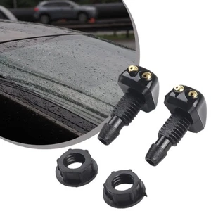 2* New Car Dual Holes Windshield Washer Nozzle Wiper Water Spray Jet Adjustable - Bild 1 von 17