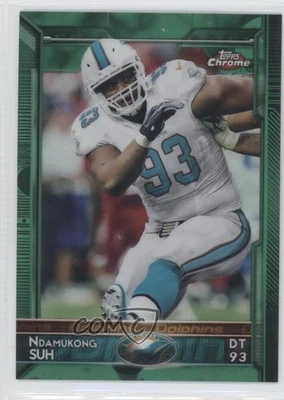 2015 Topps Chrome Green Refractor Ndamukong Suh #22 - Image 1 of 2