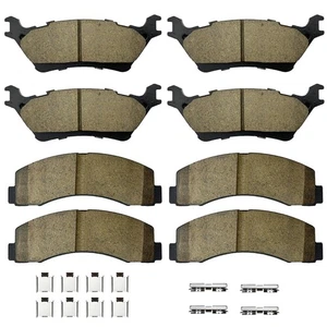 Ceramic Brake Pads Kit, Front & Rear For 2012-2020 Ford F-150 F150 Manual Par... - Picture 1 of 6
