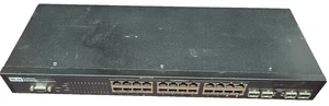 MILAN MIL SEM24T4GPA 24- PORT PoE MANAGED SWITCH #73 - Picture 1 of 5