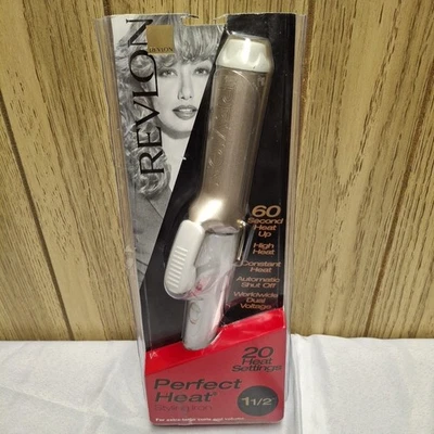 Revlon Perfect Heat Curling Iron Ceramic 1/2" Ceramic Barrel nrand new white - Image 1 of 4