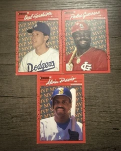 1990 Donruss MVP Baseball Players Trading Cards Hershiser Guerrero Davis - Picture 1 of 2