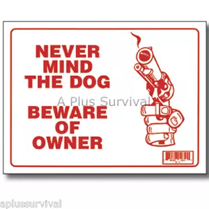 2 Pack - No importa el perro Tenga cuidado con el dueño 9 "x 12" Señal de seguridad Home Business - Imagen 1 de 1