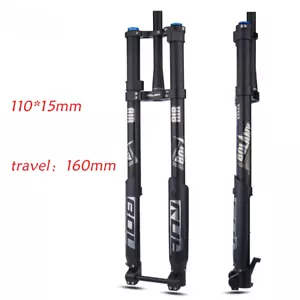 Mountain Bike Downhill Inverted Forks Shock Absorber Thru Axle Air 26 27.5 29" - Picture 1 of 28