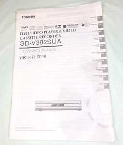 Toshiba SD-V392SUA ORIGINAL manual del propietario instrucciones de funcionamiento del usuario - Imagen 1 de 4