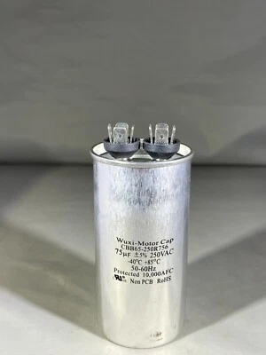 MOTOR CAPACITORS, INC. CBB65-250R756 75 uF 250 VAC Capacitor HIGH QUALITY! SHIPS TODAY!