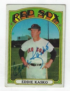 Autographed 1972 Topps EDDIE KASKO Boston Red Sox Card #218 w/COA - Bild 1 von 1
