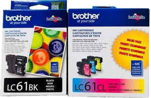 New Genuine Brother LC61 Black Color 4PK Ink Cartridges MFC-255CW MFC-290C - Picture 1 of 2