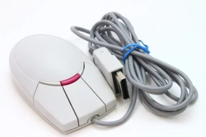 Sega Saturn HSS-0139 Genuine AuthenticLight Gray Shuttle Mouse Controller Used - Picture 1 of 7