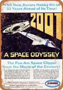 2001: A Space Odyssey Aurora Space Clipper 9" x 12" letrero de metal 031WC04 - Imagen 1 de 1