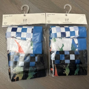 NWT Gap Kids boy briefs Underwear blue dinosaur 8-pair SET L large 10 XXL 14 16 - Picture 1 of 5