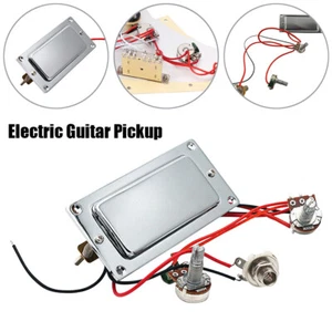 Pre-Wired Pickup Dual Mini Humbucker Volume Tone Control for Electric Guitar - Picture 1 of 10