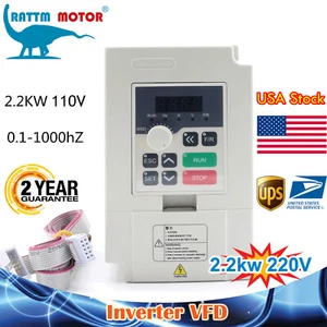 【US】2.2KW 110V 1000Hz 11A Inversor de Frecuencia Variable Controlador de Velocidad VFD - Imagen 1 de 12