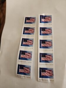 10 USPS Forever Stamps Flag 2019 Postage -Free Shipping